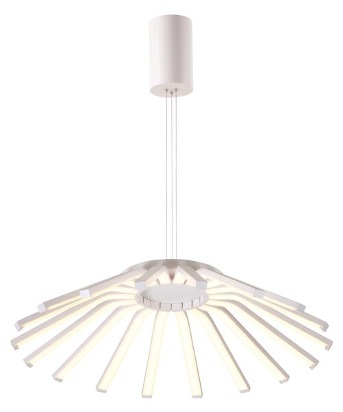 Lampada a sospensione a LED GREGAL in Alluminio e policarbonato 60x60xh filo 120 cm - 90 W- 4895 Lumen Colore bianco