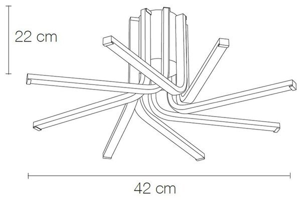 Plafoniera Da Soffitto a LED MISTRAL in Alluminio e policarbonato 42x42xh 22 cm- 56 W- 3225 Lumen Colore bianco