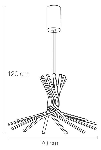 Lampada Da Soffitto a LED MISTRAL in Aluminio e policarbonato 70x70xh filo 120 -10cm - 156 W- 5550 Lumen Colore bianco