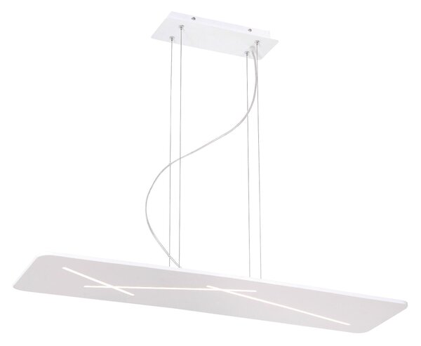 Lampada Da Soffito a LED SPECTRUM in Alluminio e policarbonato 95x25xh FILI 120 cm 18 W- 1525 Lumen , colore silver