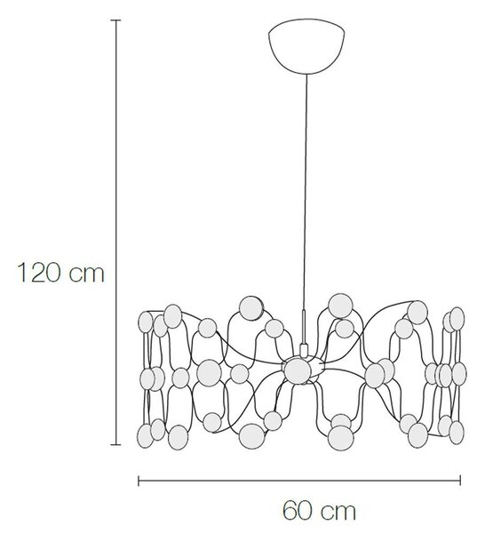 Lampada Da Soffito a LED LUMINIKA in acciaio e policarbonato 60x60xh120 cm 18 W- 1525 Lumen , colore silver