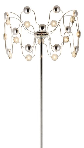 Lampada Da Terra a LED LUMINIKA F in acciaio e policarbonato 42x42xh168 cm 12 W- 1025 Lumen , colore silver