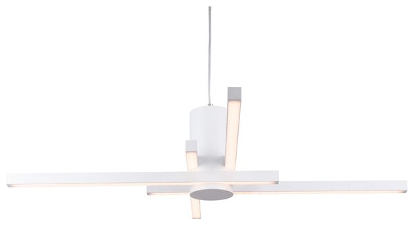 Lampada Da Soffito a LED FIDELIA in Acciaio e policarbonato 90x90h FILI 120 cm 48 W- 2750 Lumen , colore Bianco