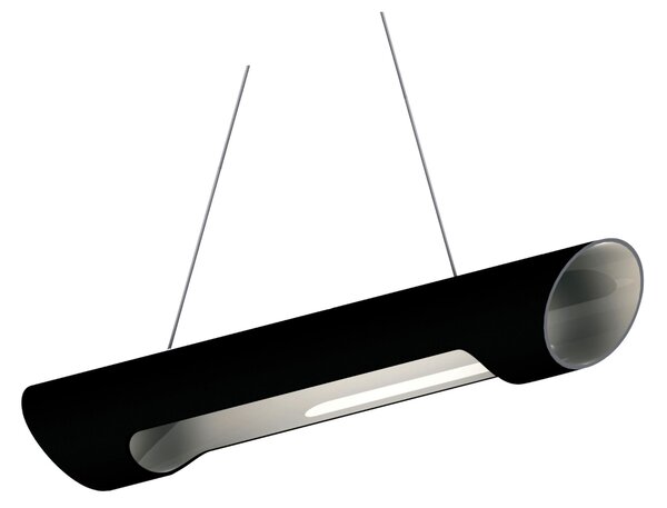Lampada a sospensione a LED LONG in acciaio e policarbonato 45x6xh120 cm 7 W- 650 Lumen , colore nero