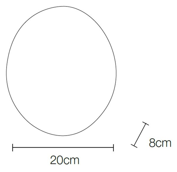 Applique da Muro a LED ECLIPSIUM in alluminio e policarbonato diametro 20x20xh8 cm 6 W- 525 Lumen , colore bianco