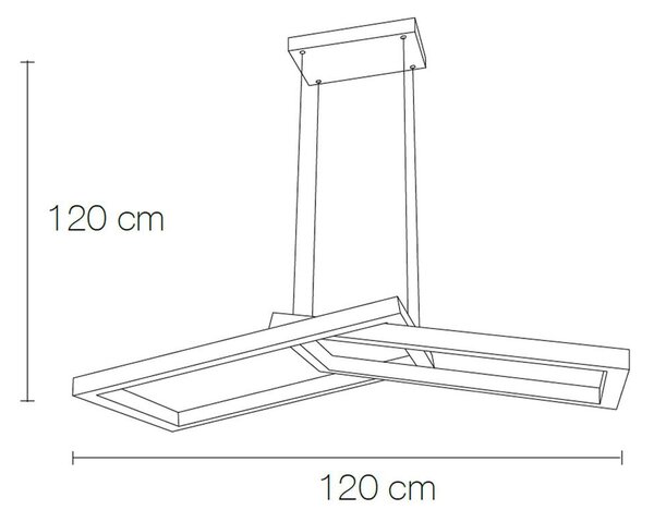Plafoniera da soffitto a LED ALCHEMY 2 in alluminio e metacrilato 58x58xh7 cm - 48 W- 3750 Lumen bianco