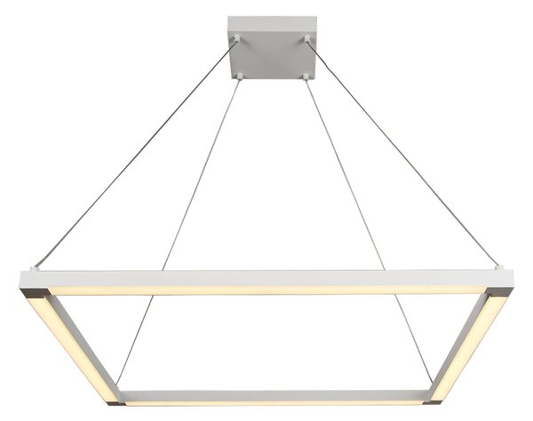 Lampada a sospensione a LED AERIS in acciaio e policarbonato 80x80xh120 cm (Max) - 65 W- 5140 Lumen bianco