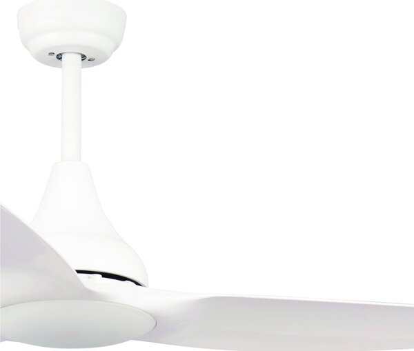 Ventilatore da soffitto acciaio e Pale in ABS design LEVECHE con telecomando 1220xh320-472 mm max con luce 15 W colore Bianco