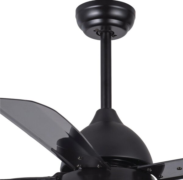 Ventilatore da soffitto acciaio e Pale in ABS XL SHAMAL con telecomando 1422xh360-480 mm max con luce 24 W colore Nero