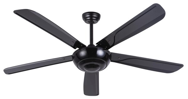 Ventilatore da soffitto acciaio e Pale in ABS XL MONSOON con telecomando 1422xh280-400 mm max colore NERO