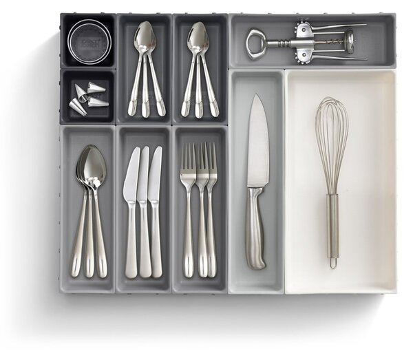Organizzatore per cassetti variabili grigio Blox - Joseph Joseph