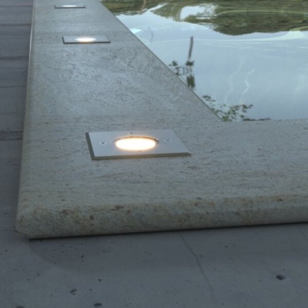 Incasso terra lampadari bartalini inran q gu10 led ip65 acciaio vetro - Lampadari Bartalini Gesso