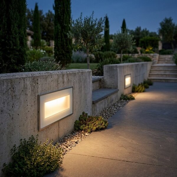 Segnapasso incasso lampadari bartalini pets glass 506 cct led ip65 metallo vetro - Lampadari Bartalini Gesso