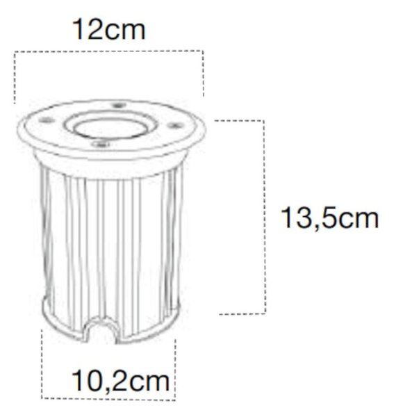 Incasso terra lampadari bartalini inran r gu10 led ip65 acciaio vetro - Lampadari Bartalini Gesso