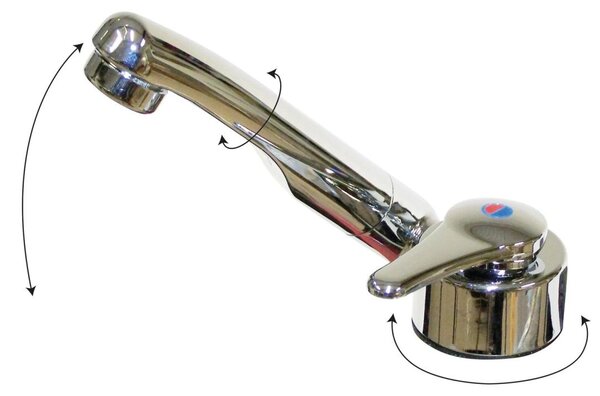 Miscelatore monocomando Comet FLORENZ cromo di serie con interruttore