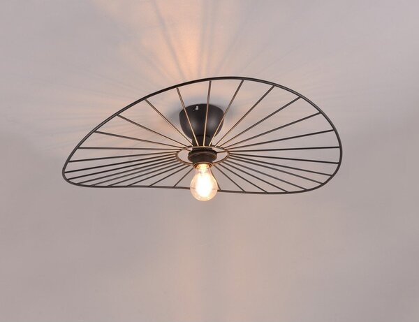 Nero opaco apparecchio da soffitto ø 60 cm Chapeau - Reality