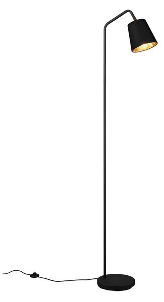 Lampada da terra nera con paralume in tessuto (altezza 148 cm) Buddy - Reality