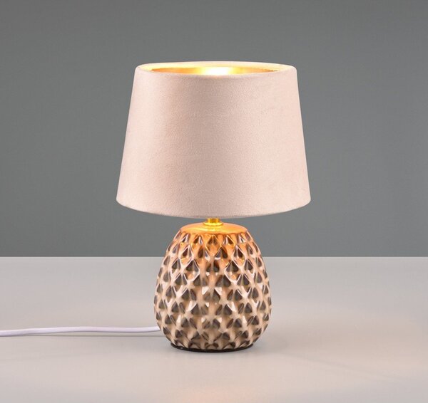 Lampada da tavolo beige (altezza 27 cm) Ariana - Reality