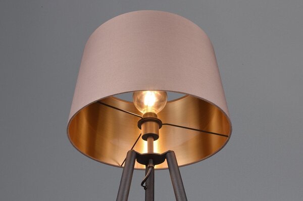 Lampada da terra nera con ripiano (altezza 152 cm) Colette - Reality