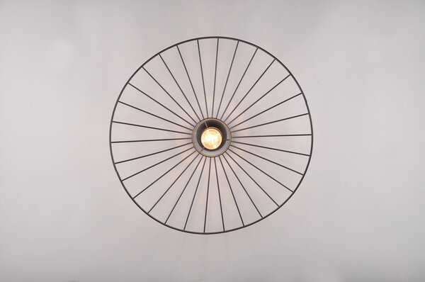 Nero opaco apparecchio da soffitto ø 60 cm Chapeau - Reality