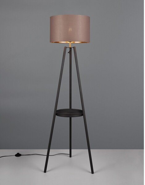 Lampada da terra nera con ripiano (altezza 152 cm) Colette - Reality