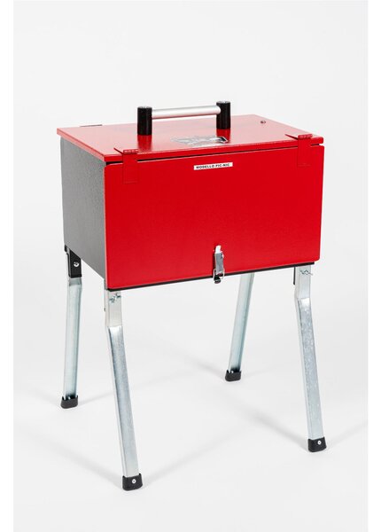 Barbecue richiudibile e Portatile a Carbone per Pic Nic dimensioni 45x32 cm-peso 14kg NON Fa Fumo Lamiera Verniciata A forno rosso