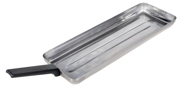 Vaschetta in acciaio inox 430 ideale per raccogliere il grasso delle griglie 38,8x13xh3 cm colore inox