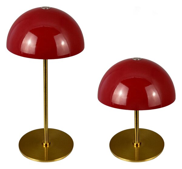 Lampade da tavolo Dyberg Larsen, Along, dimmerabile, Rosso, Soggiorno, Metallo, Scandinavo
