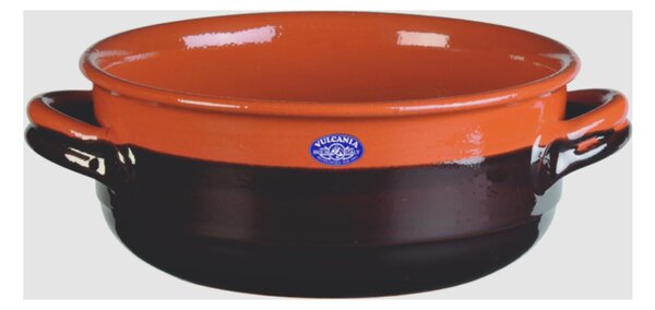 Tegame in Terracotta Smaltata �18xh7,7 cm - lt 1,2 peso 0,9 kg No Piombo no Cadmio linea Crete Colore marrone