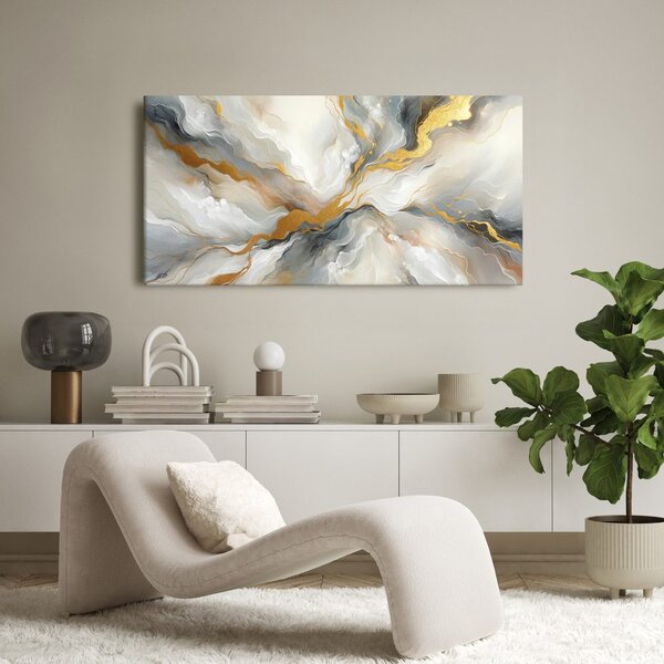 Quadro su tela – Energia dorata astratta