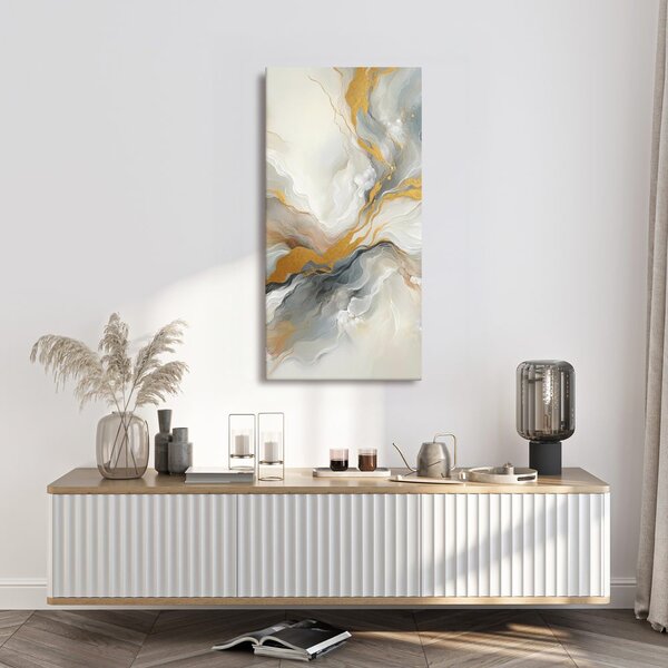 Quadro su tela – Marmo dorato astratto