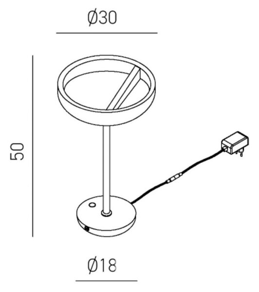 Abat-jour moderno gea luce criseide l fcrlb1 led alluminio dimmerabile - Gea Luce