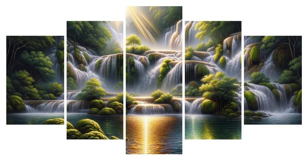 Quadri 5 pezzi – Cascate scintillanti