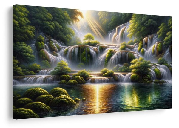 Quadro su tela – Cascata nella foresta tropicale