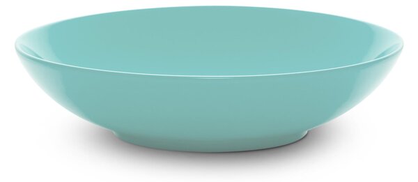Piatti Fondi set pezzi 6 posti tavola in porcellana con decoro Sottosmalto Collezione Mitika lavabile in lavastoviglie colore Azzurro Portocervo
