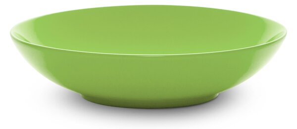 Piatti Fondi set pezzi 6 posti tavola in porcellana con decoro Sottosmalto Collezione Mitika lavabile in lavastoviglie colore Verde Ortisei