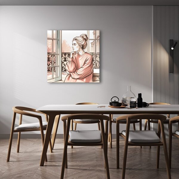 Quadro su tela – Vista da finestra francese