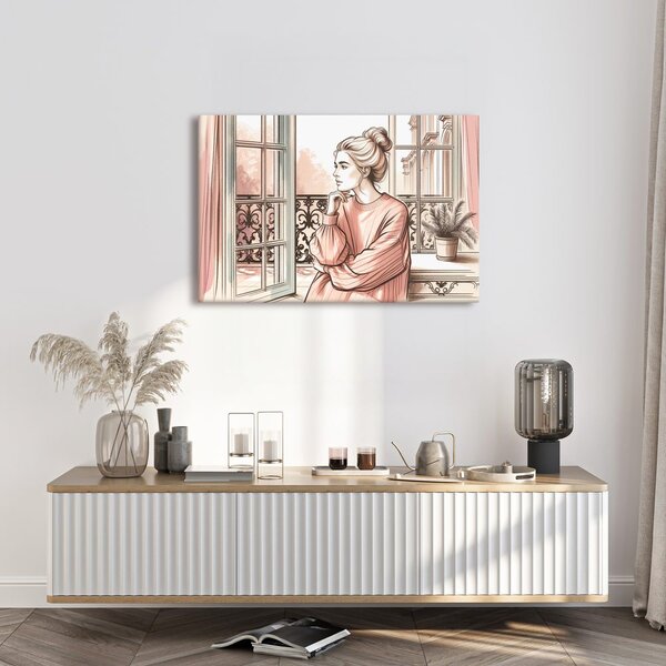 Quadro su tela – Vista romantica dalla finestra