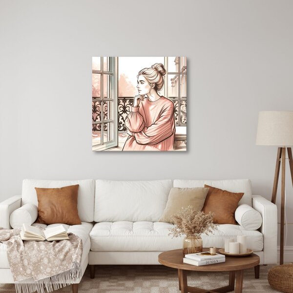 Quadro su tela – Vista da finestra francese