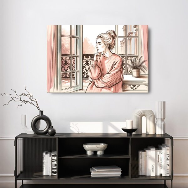 Quadro su tela – Vista romantica dalla finestra