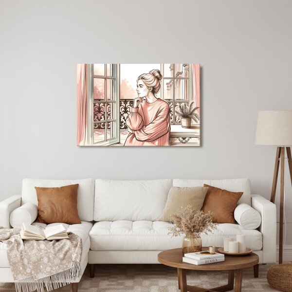 Quadro su tela – Vista romantica dalla finestra