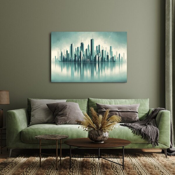 Quadro su tela – Panorama di città moderna