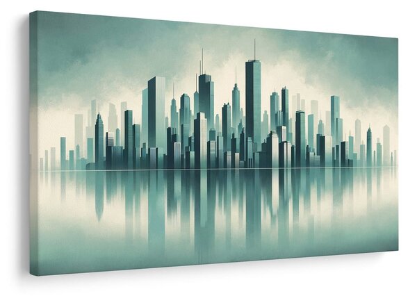 Quadro su tela – Panorama di città moderna