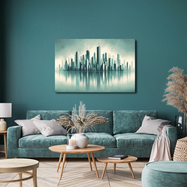 Quadro su tela – Panorama di città moderna