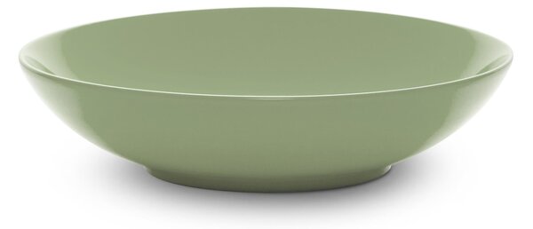 Servizio piatti 18 pezzi 6 posti tavola in porcellana con decoro Sottosmalto Collezione Mitika lavabile in lavastoviglie colore Verde salvia