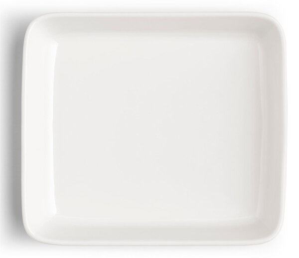 Pirofila In Porcellana da forno Rettangolare 20x18xh 3,5 cm Collezione Toscana lavabile in lavastoviglie porcellana Di Limoges Bianco Freddo