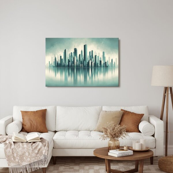 Quadro su tela – Panorama di città moderna
