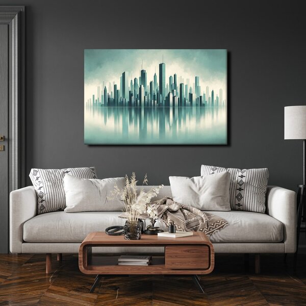 Quadro su tela – Panorama di città moderna