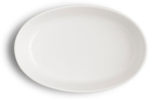 Pirofila In Porcellana da forno OVALE Piccola 20x14xh 2,0 cm Collezione Toscana lavabile in lavastoviglie porcellana Di Limoges Bianco Freddo