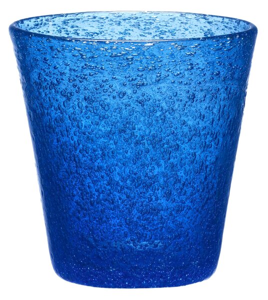 Bicchieri Acqua Tumbler Drink 6 pezzi Surf diametro 9xh10 cm - 300 cc in vetro soffiato adatto alla lavastoviglie colore blu